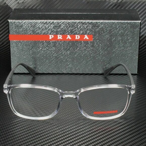NEW Prada 55mm Transparent Men Eyeglasses - Picture 2 of 4